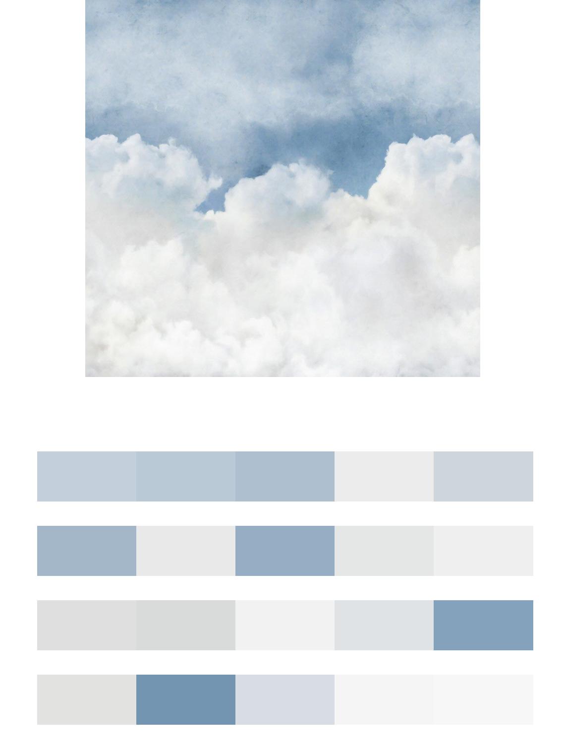 Белоснежные облака цвета